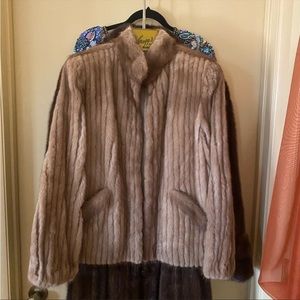 Light brown classy real mink coat